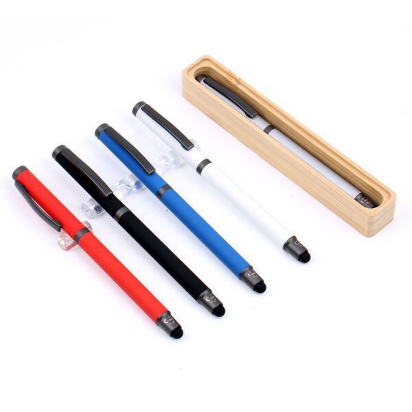 Custom logo promotional gift Metal pen with wooden gift box