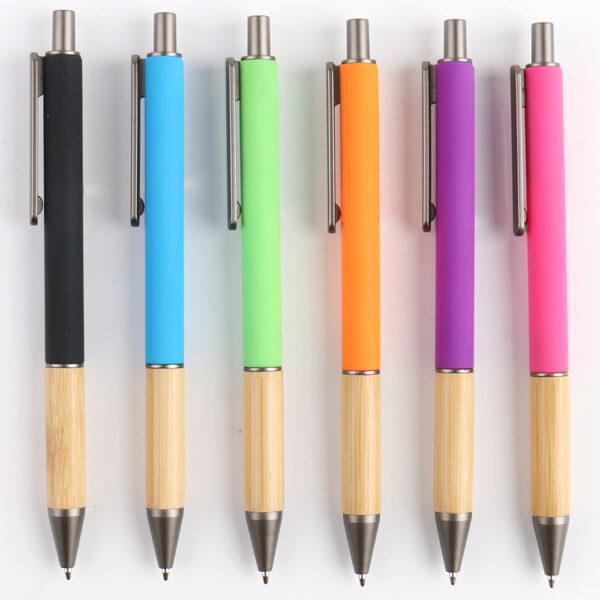 Green bamboo sheath ballpoint pen