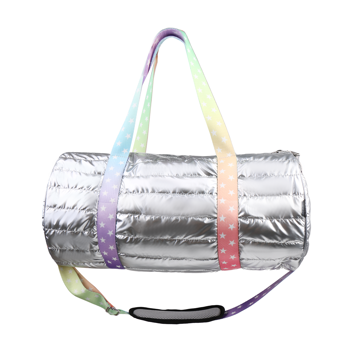 Custom silver cotton Large capacity sports duffel bag